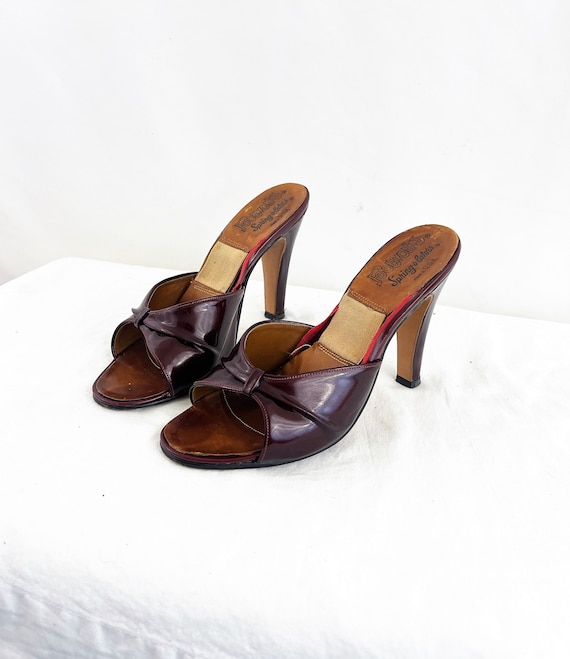 Vintage 1950s 50s Springolator Heels Pumps Shoes -