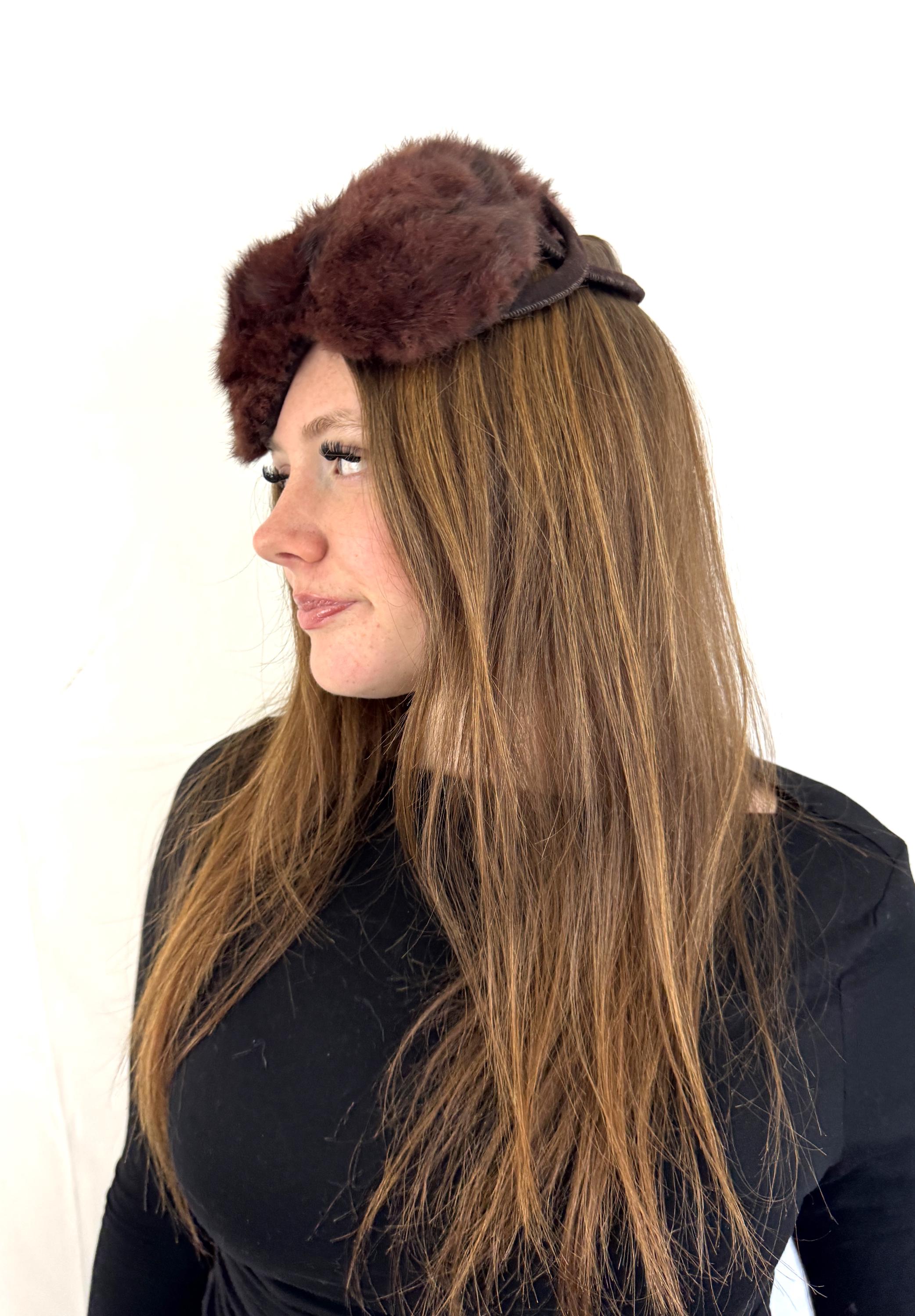 Jonathan Cozzi Mink Fur Hat Vintage Brown 50\'s 1950s Mink Hat - Etsy main image 2