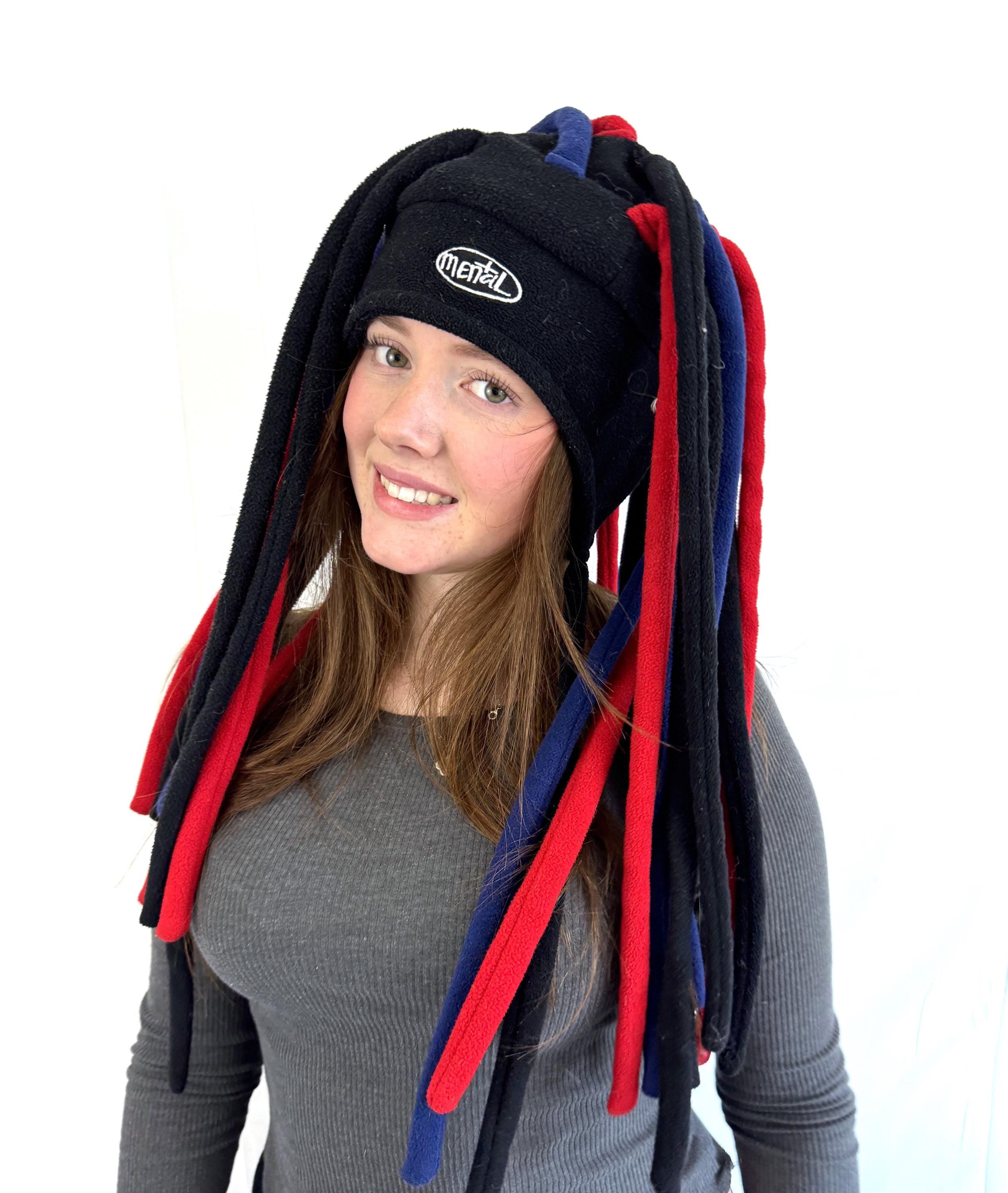 Vintage 1990s 90s Fun Ski Winter Fun Jester Dreadlock Fleece Hat