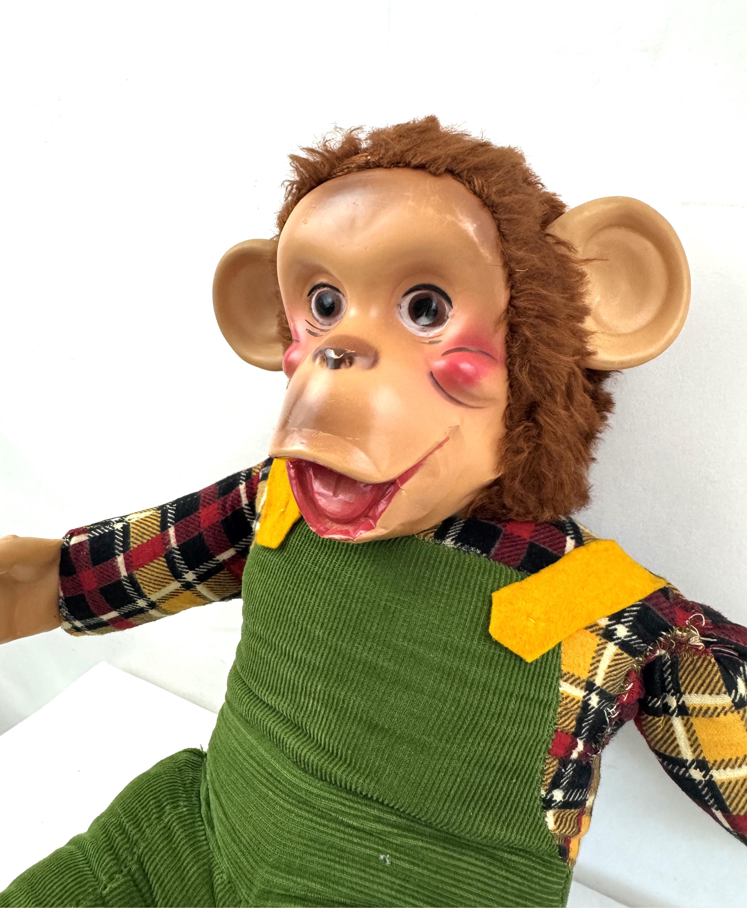 Vintage 50s 1950s Zippy Monkey Chimp Plush Plastic Face - Etsy