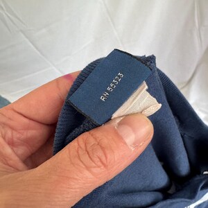 Vintage 1980-tals Nike Mesh blå t-shirt med ringmärke bild 8