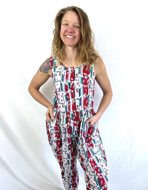 Vintage 1990s 90s Laura Ashley Floral Summer Romper