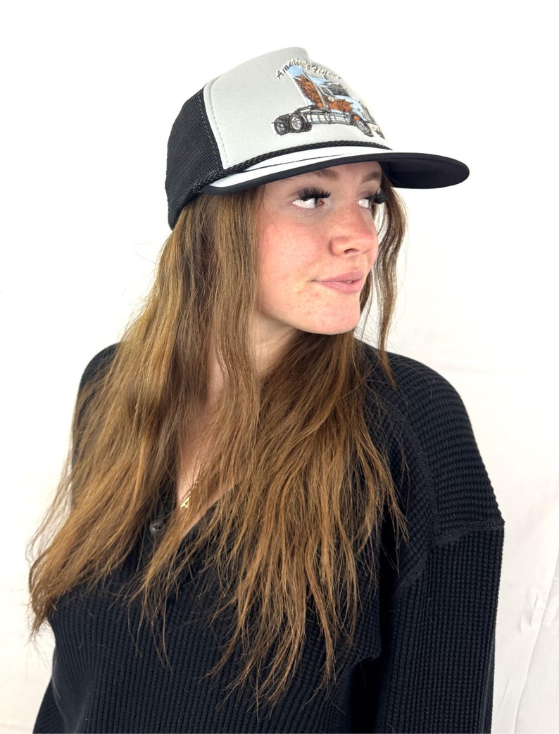 Awesome 1980s 80s Snapback Trucker Hat - Eagle 18-wheeler - America's ...