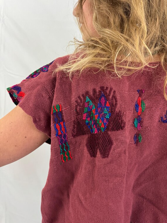 Huipil étnico guatemalteco vintage bordado España