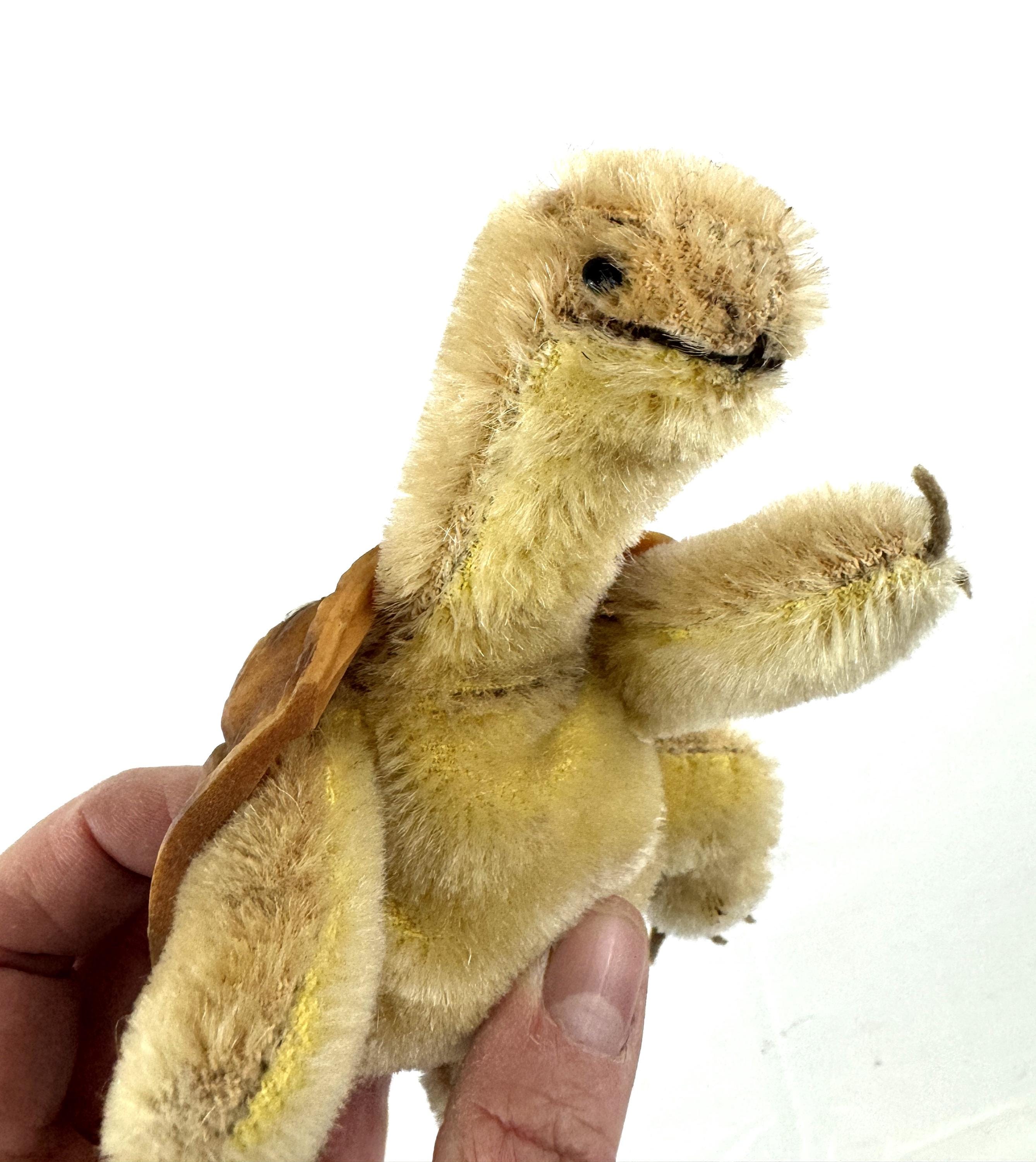 ヴィンテージ シュタイフ モヘア ぬいぐるみ ミニ タートル ボタン付き