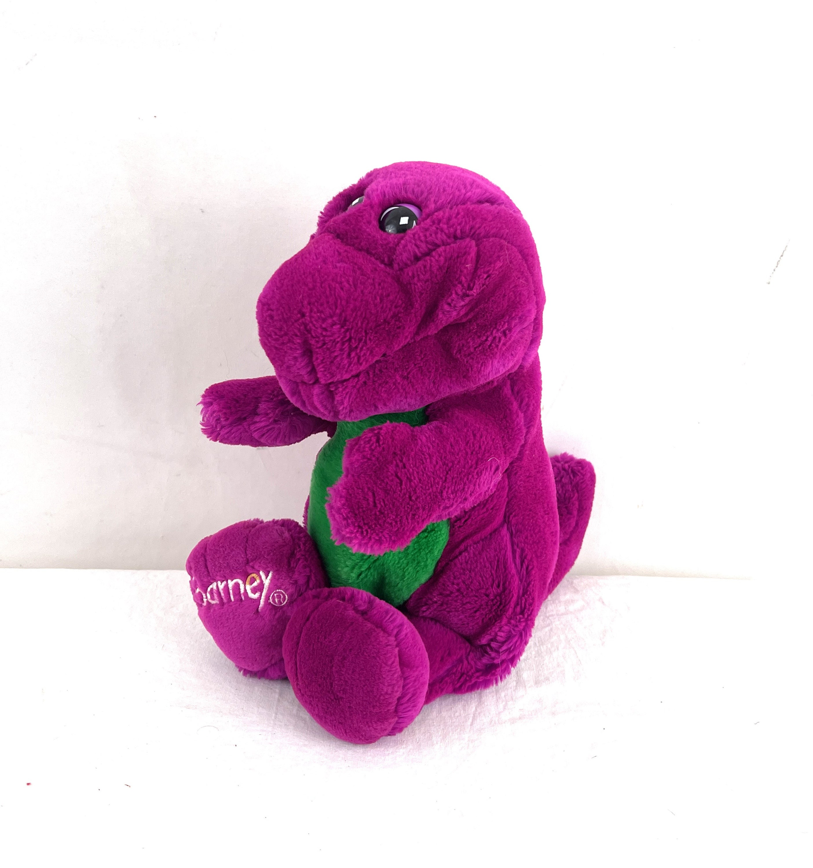 Vintage 90s 1990s Purple 1993 Barney the Dinosaur Plush Plushie