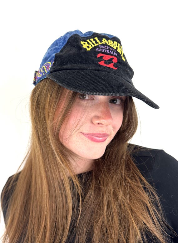 Vintage 90s 1990s Billabong Corduroy Snapback Hat