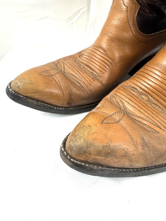 ヴィンテージ Dan Post ウエスタンレザー ブラウン カウボーイブーツ