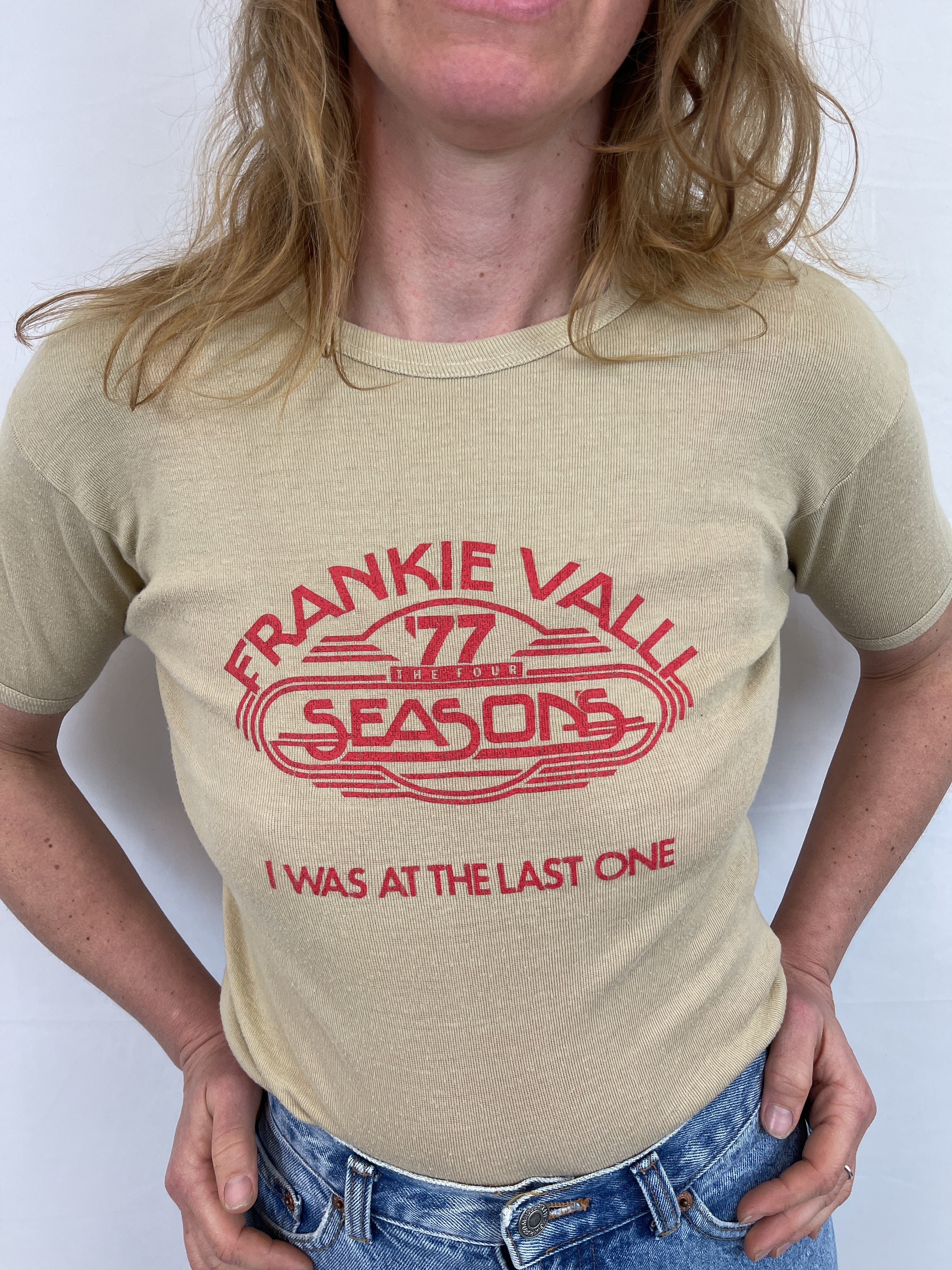 Kleding Gender-neutrale kleding volwassenen Tops & T-shirts Tanktops Vintage jaren 1970 70 1977 FRANKIE VALLI en de Four Seasons Vtg Concert Motown Tshirt T-shirt 