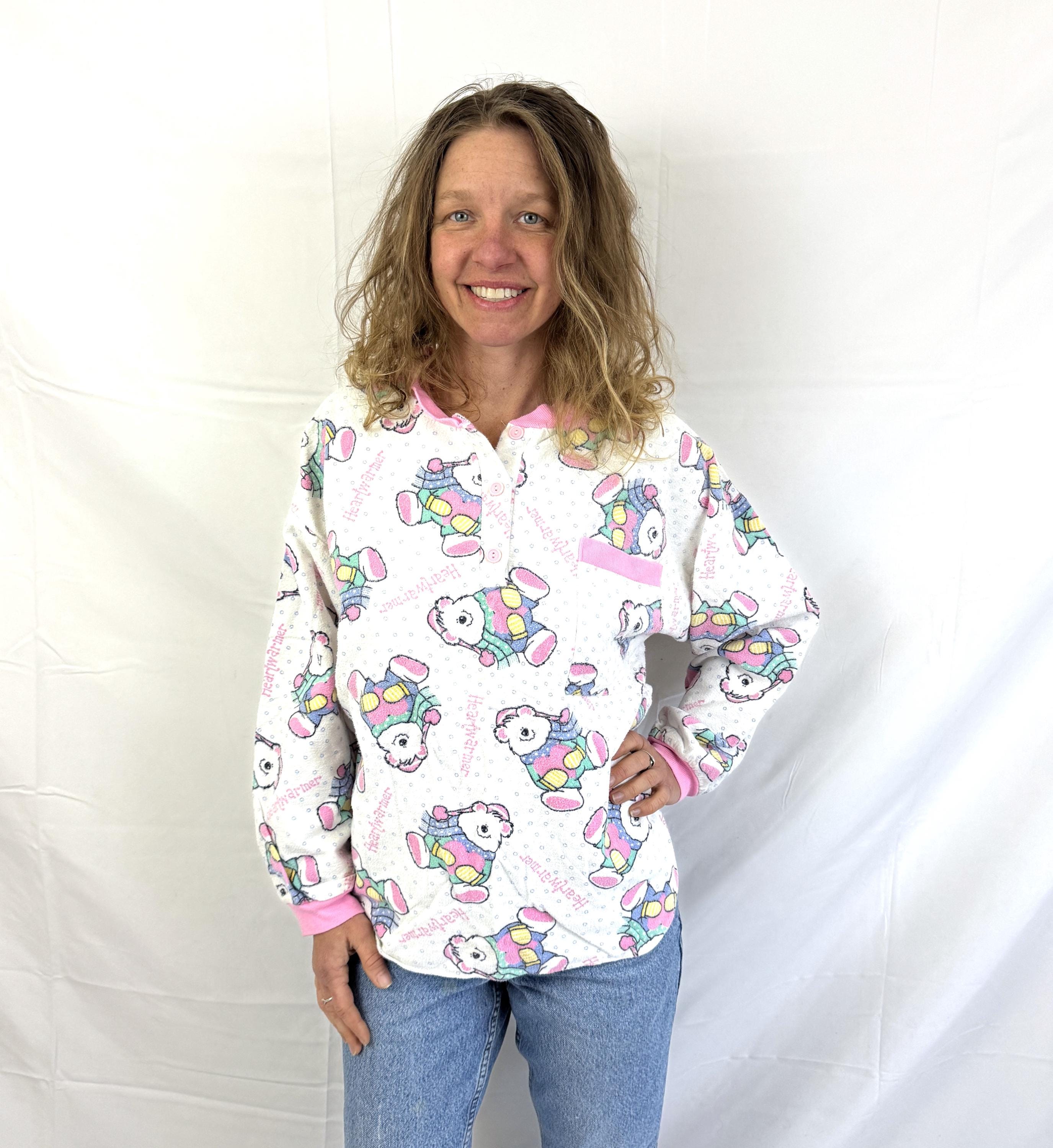 トップス 80s German Vintage Print Pajamas shirt Mens Pjs 80s - Etsy