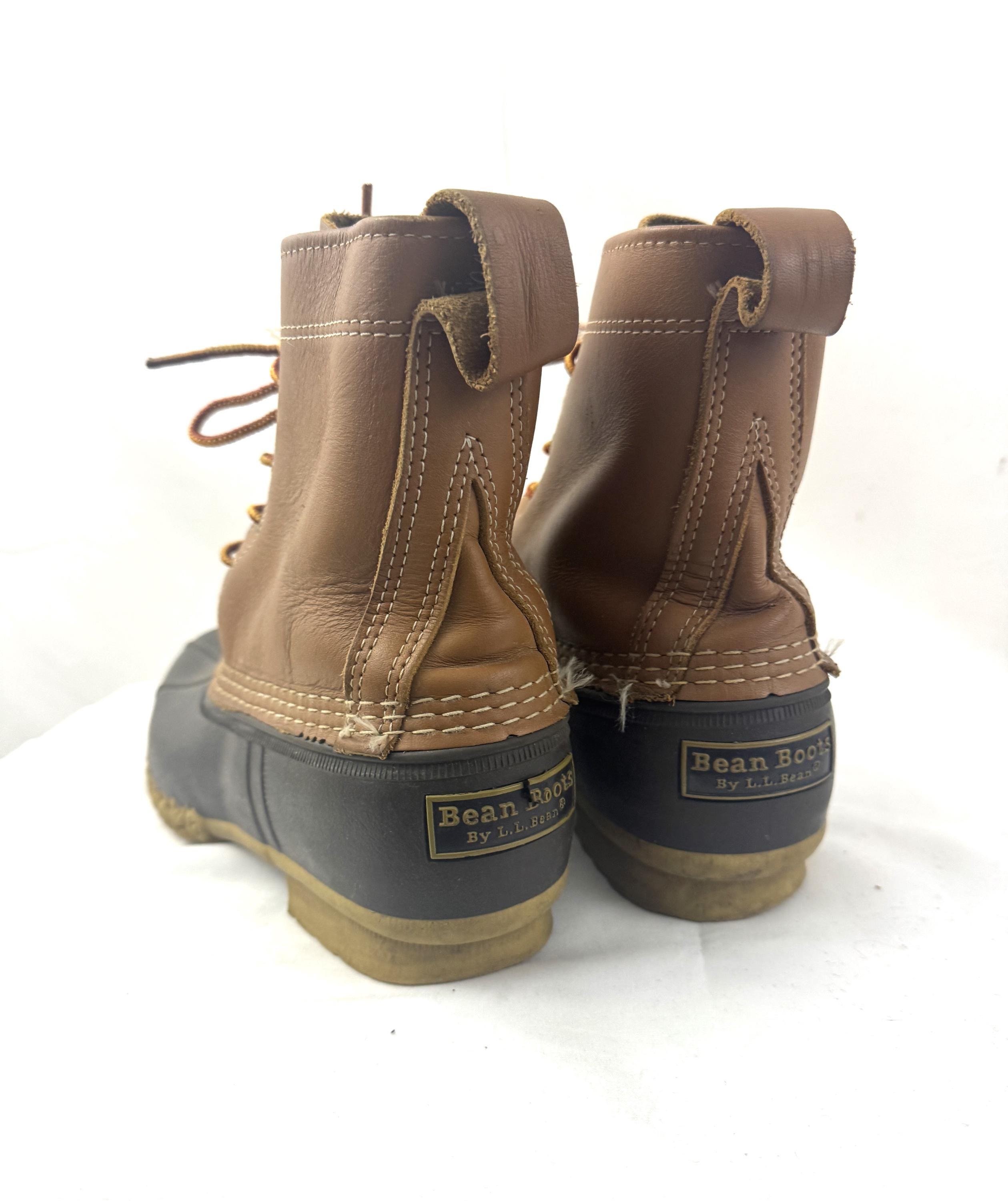 Vintage LL Bean Maine Leather and Rubber Duck Boots - Bean 