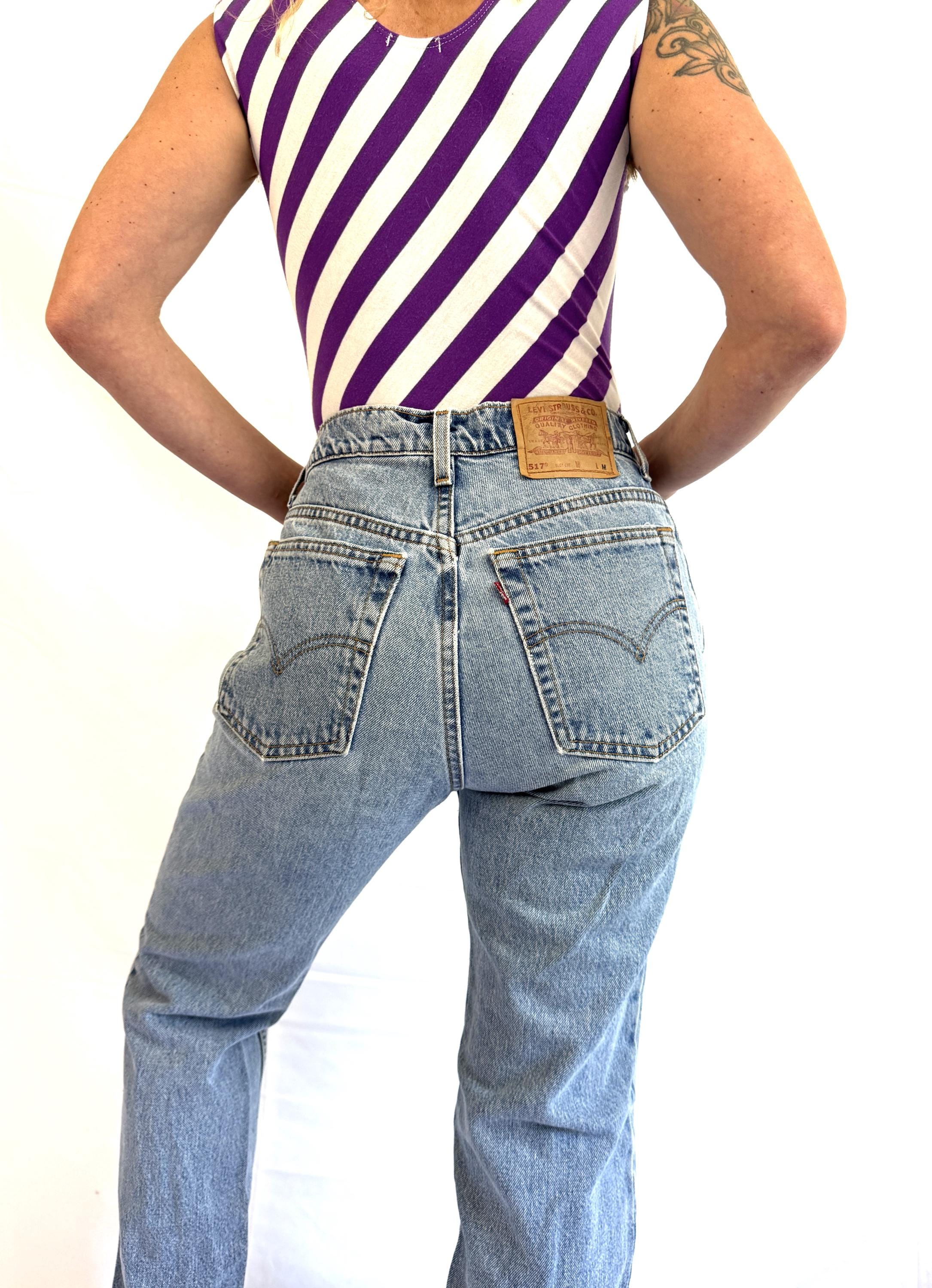 Vintage 1980s 80s Levis Levi Strauss 517 Boot Cut Denim