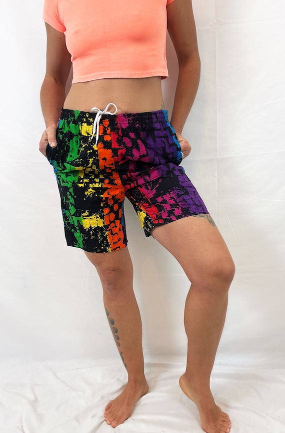Vintage 80s 1980s Rainbow OP Ocean Pacific Surf Board Shorts - Etsy