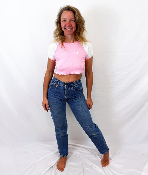 Cute Vintage 80s 1980s Pink Pony Cropped Top Shir… - image 2