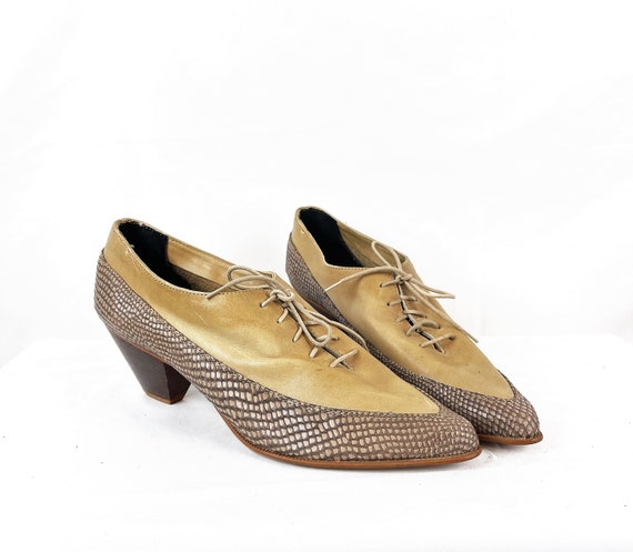 Vintage jaren 80 90 Zodiac Dames Slangenleer Schoenen Maat - Etsy Nederland