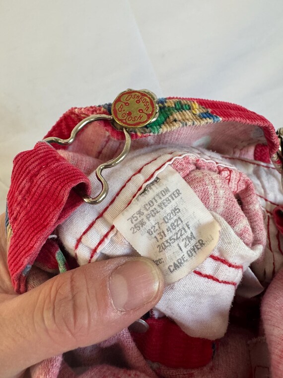 OshKosh 花柄コーデュロイオーバーオール　use製　希少 vintage oshkosh オーバーオール 花柄 コーデュロイ 6 kids OSHKOSH