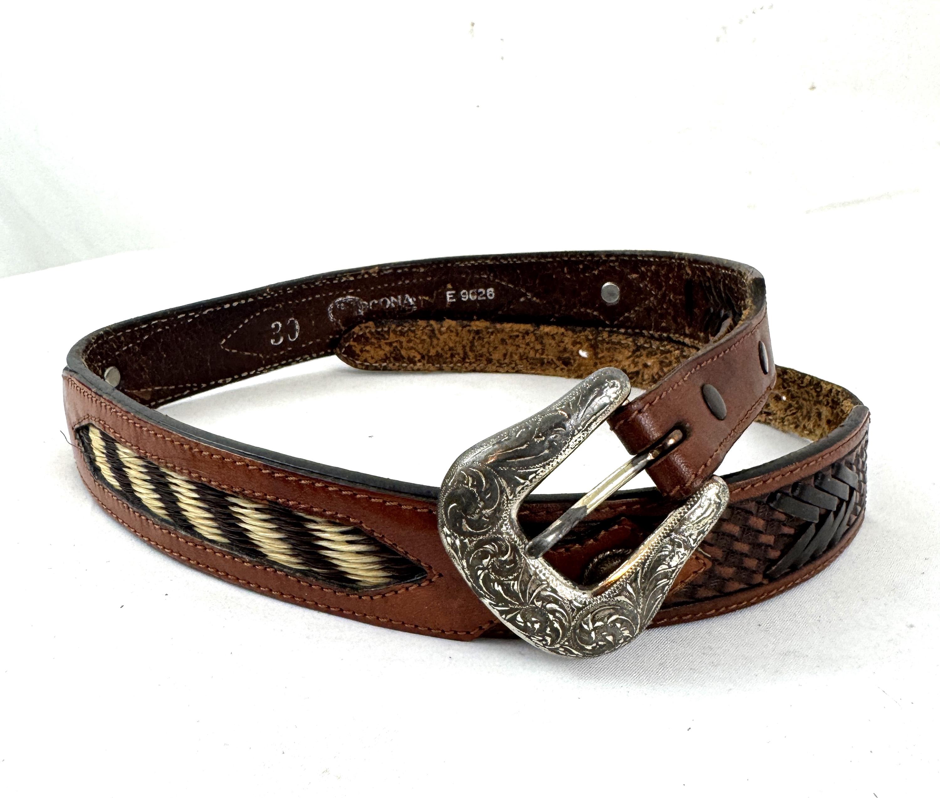 Western Boho Rustic Festival Cowgirl Belt Womens M Brown Horse Hair Medallion Cowboy 34 Size Belts for Women for sale | eBay main image 4