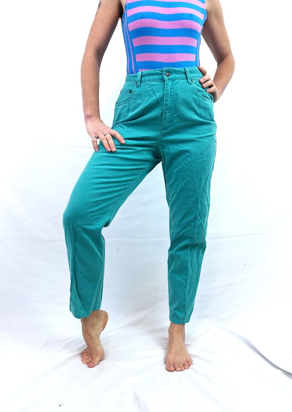 Vintage 80s 1980s Green Pants - Lizwear - image 3