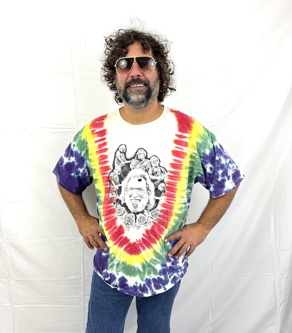 Vintage 90s 1990s 1997 Grateful Dead Jerry Garcia Tie Dye Tee