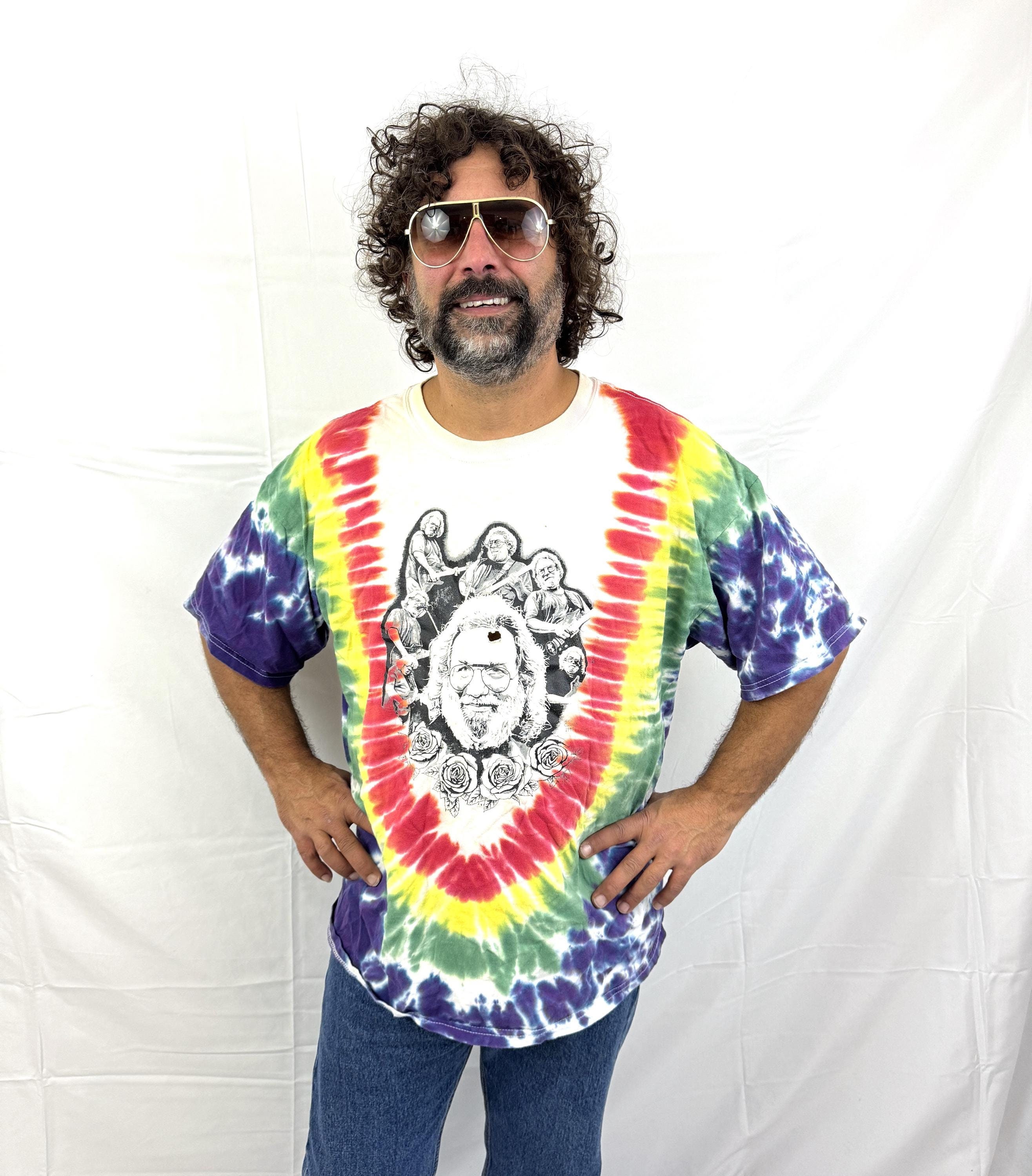 【希少】90s greatful dead tee VTG 90s Liquid Blue Grateful Dead Keep It Green Tie Dye T Shirt