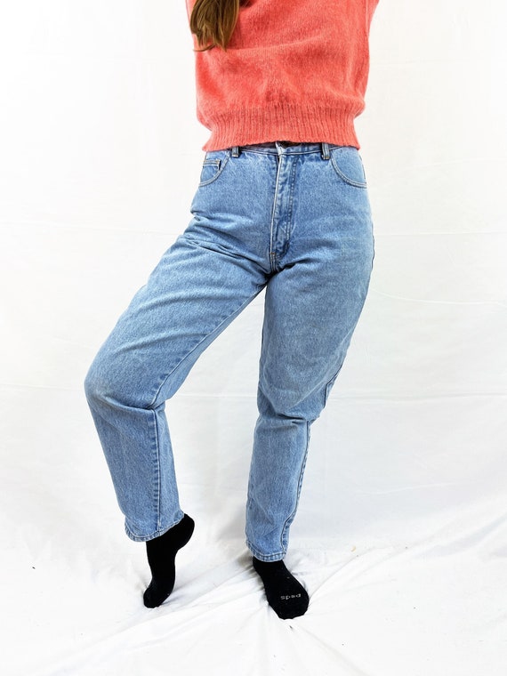 Vintage 80s 90s Gap High Denim Waisted Tapered Je… - image 2