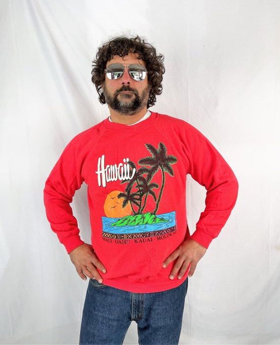 Vintage 80s Ski Hawaii Red Sweatshirt 