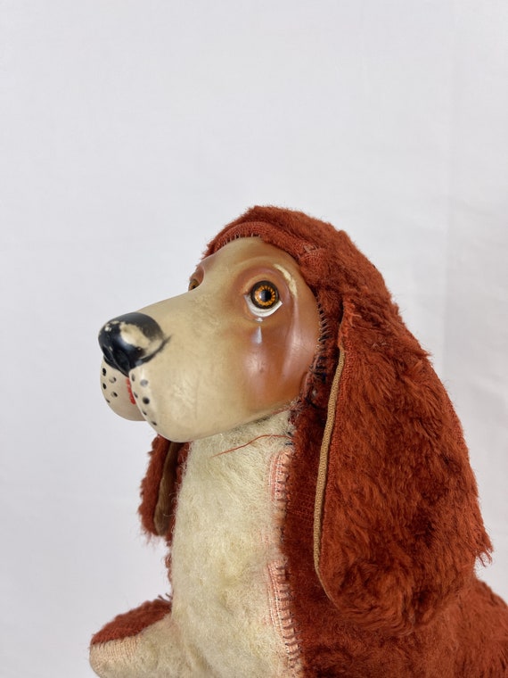 Vintage Rubber Face Weiner Dog Bassotto Basset Hound Peluche Giocattolo -   Italia