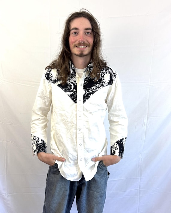 Vintage Handmade Western Fun Pearl Snap Square Dancing Shirt