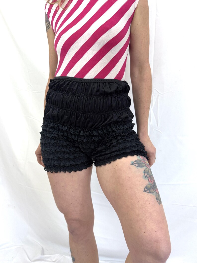 Vintage Black Ruffled Square Dancing Rockabilly Bloomers - Great ...