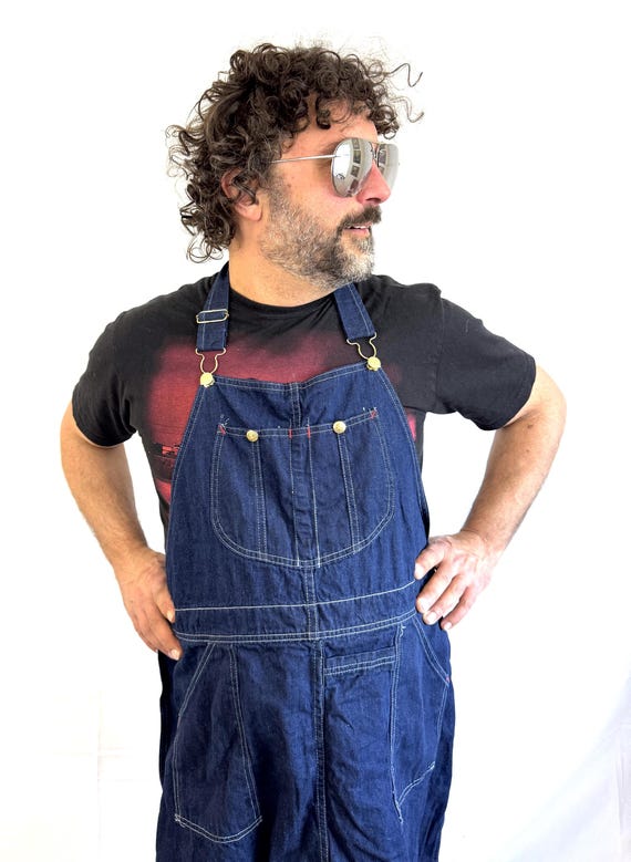 Grembiule da lavoro in denim vintage Salopette in denim Oak Park