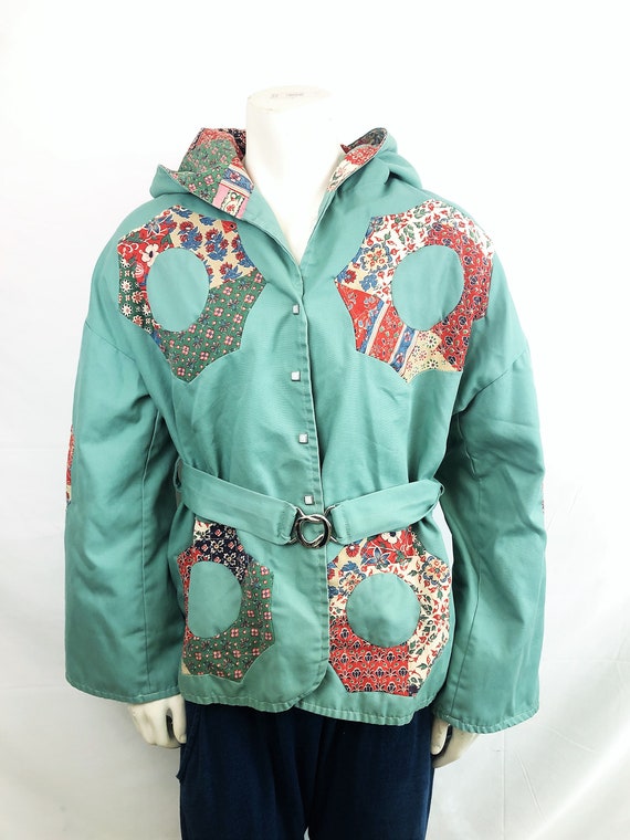 Vintage 1970s 70s Belted Jacket - Bottom Line - Qu