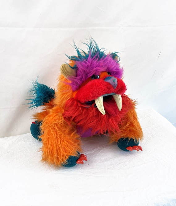 Vintage 1980s 80s 1986 My Pet Monster Plush Hand Puppet Stuffed