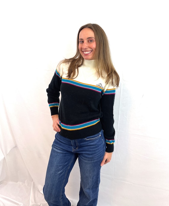 Vintage 1980s Jordache Rainbow Striped Sweater