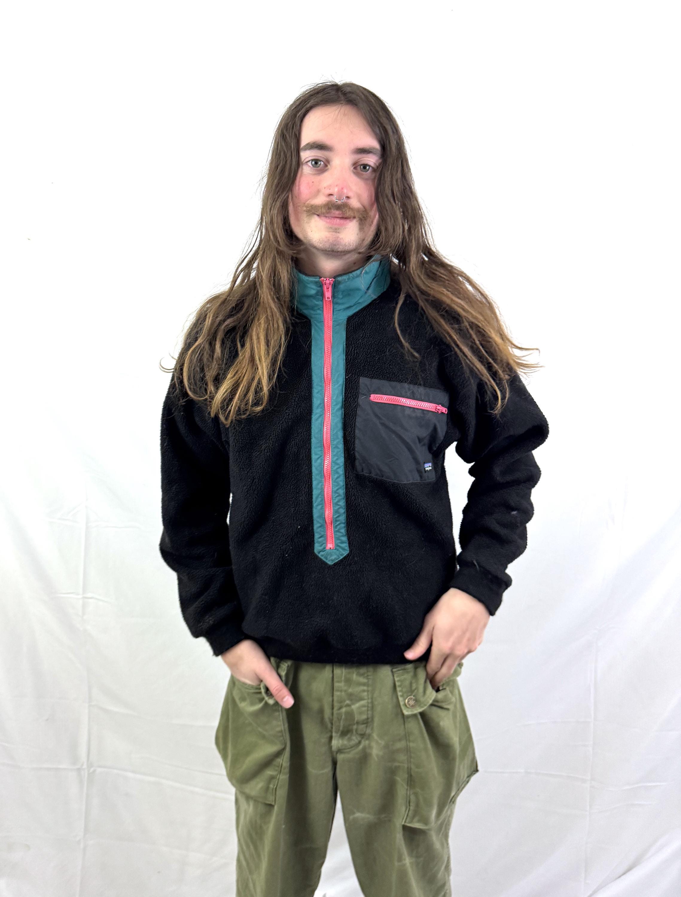 Vintage 80s 1980s Patagonia Synchilla Snap-t Fleece Jacket Coat 