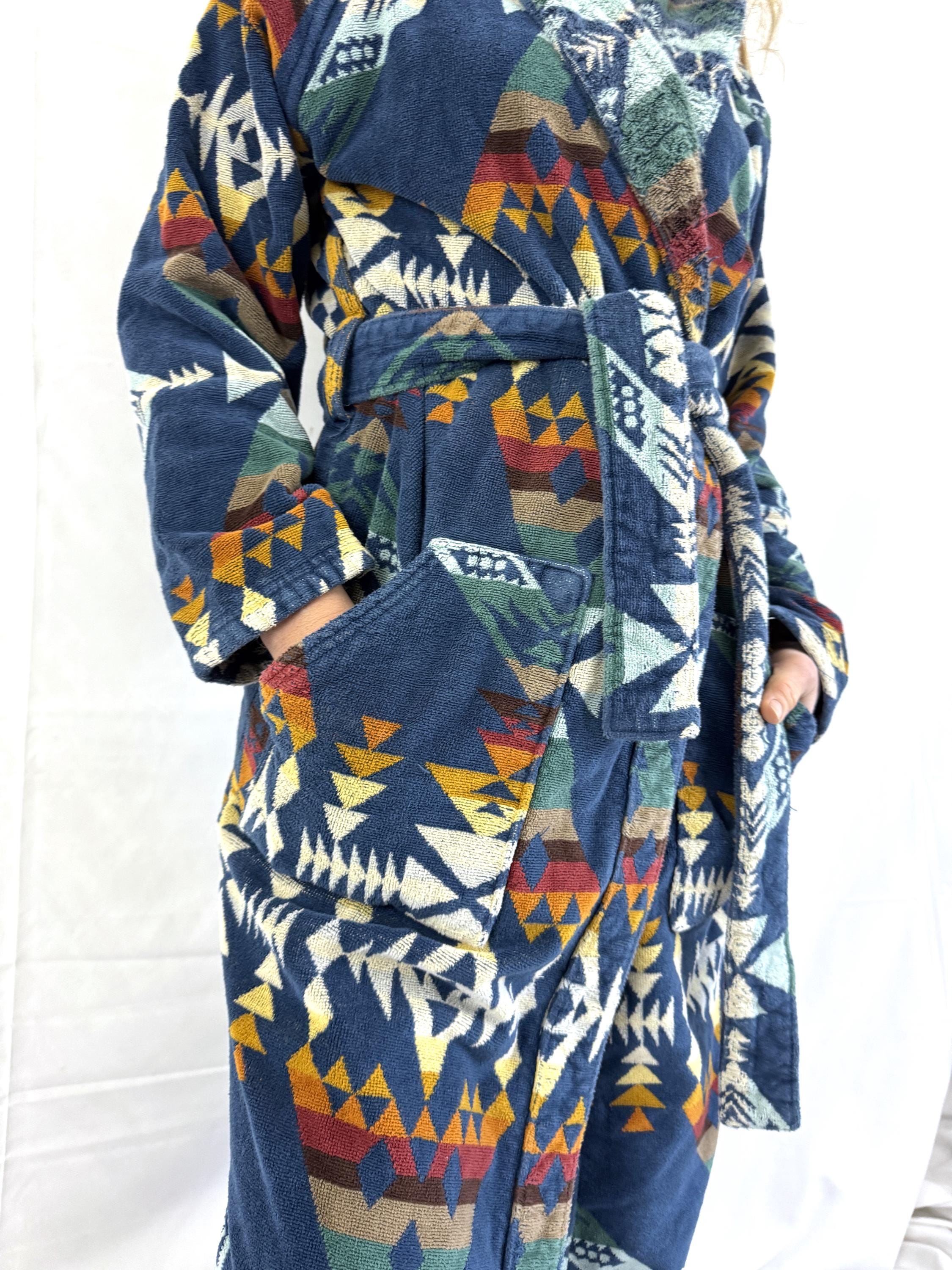 Vintage Y2K Pendleton Southwest Aztec Geometric Cotton Robe - Etsy