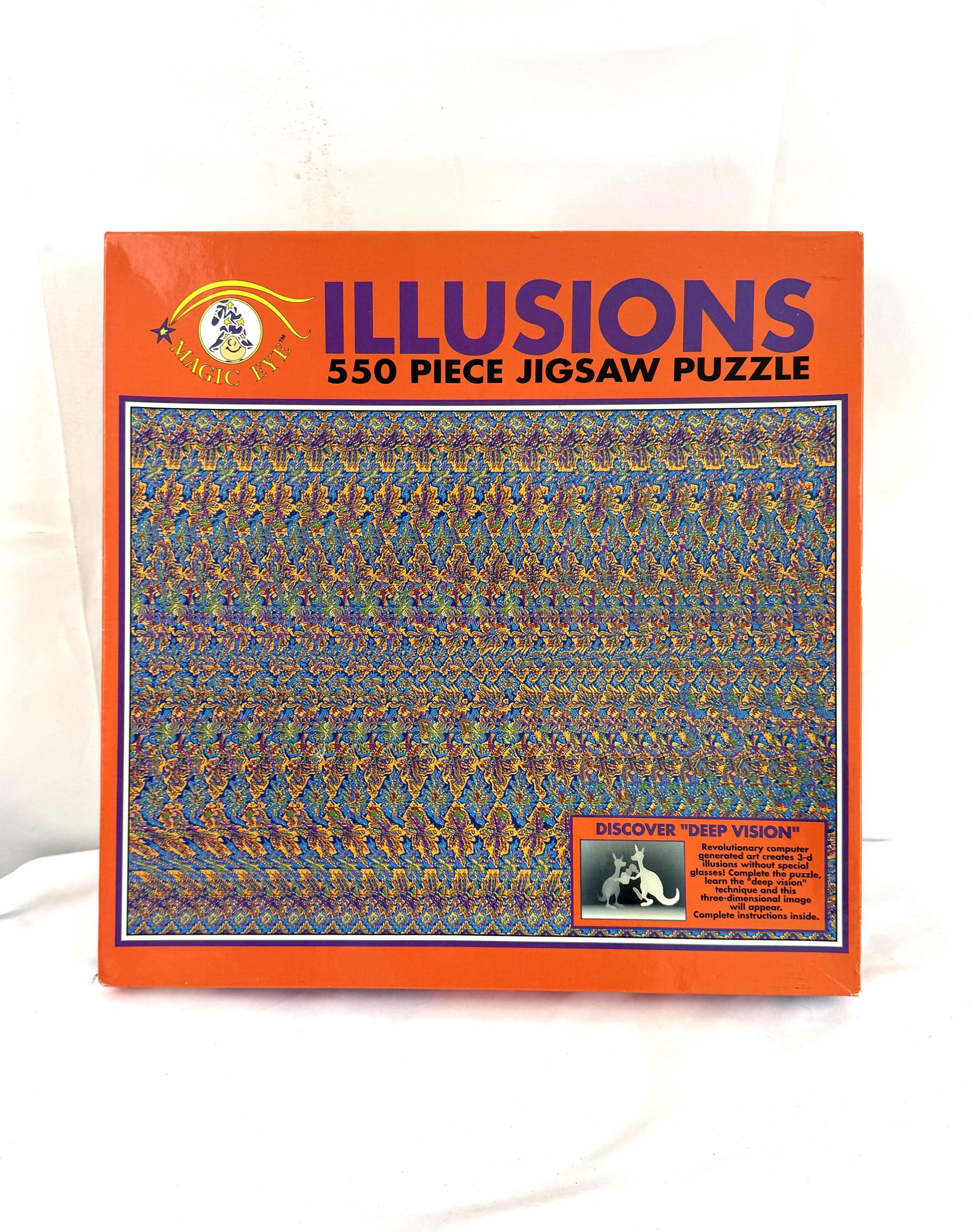 Vintage 1990s 90s Magic Eye Illusions Jigsaw Puzzle 1993