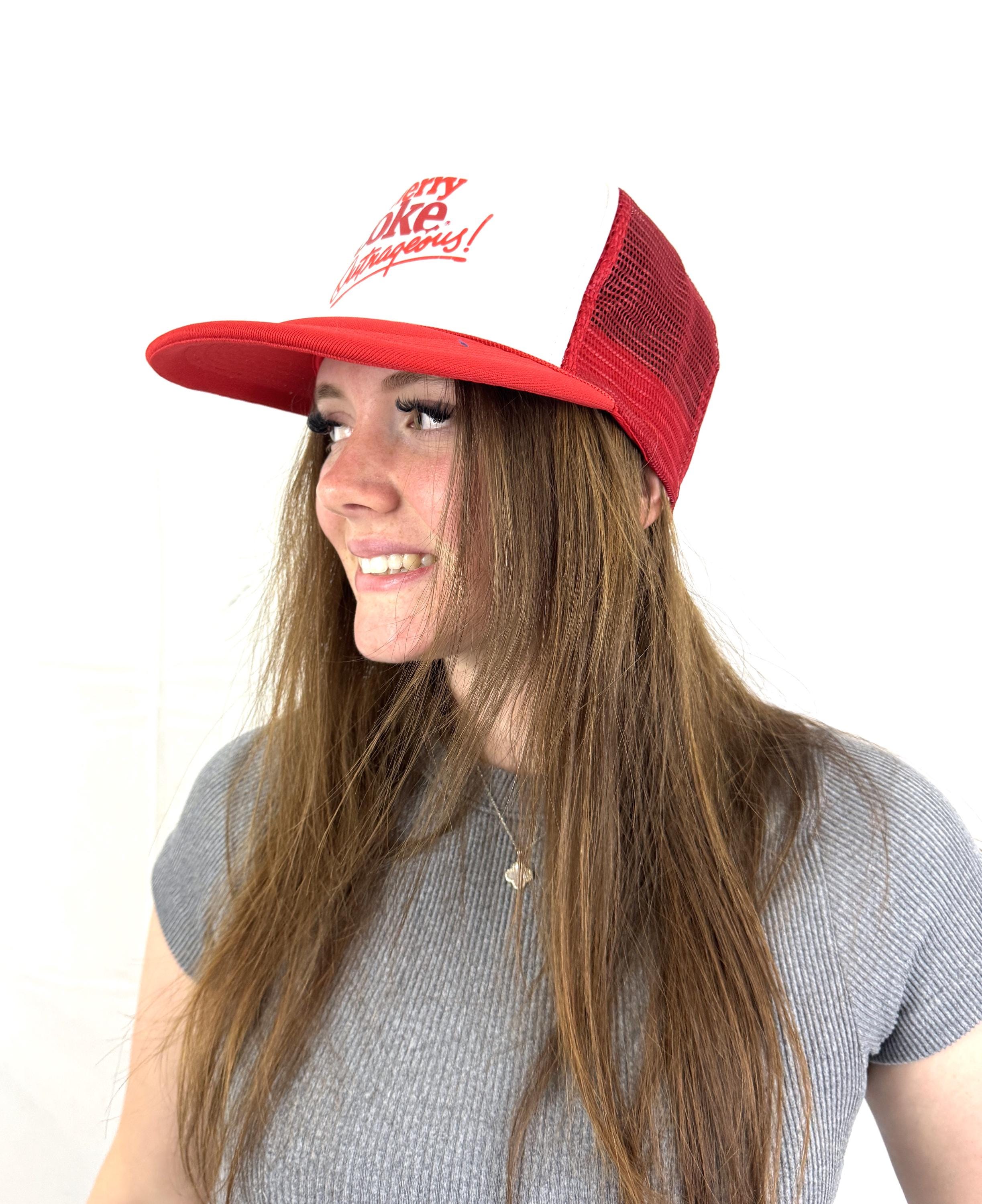 Vintage 1980s 80s Cherry Coke Outrageous Coca-cola Trucker