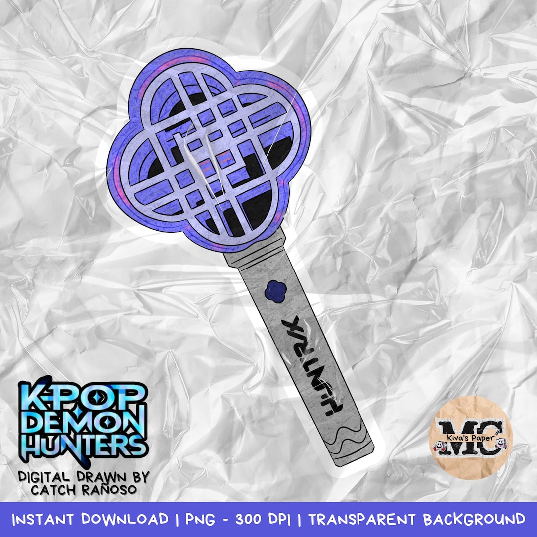 Huntr/x and Saja Boys Lightstick Digital Drawn by Kiva's Paper