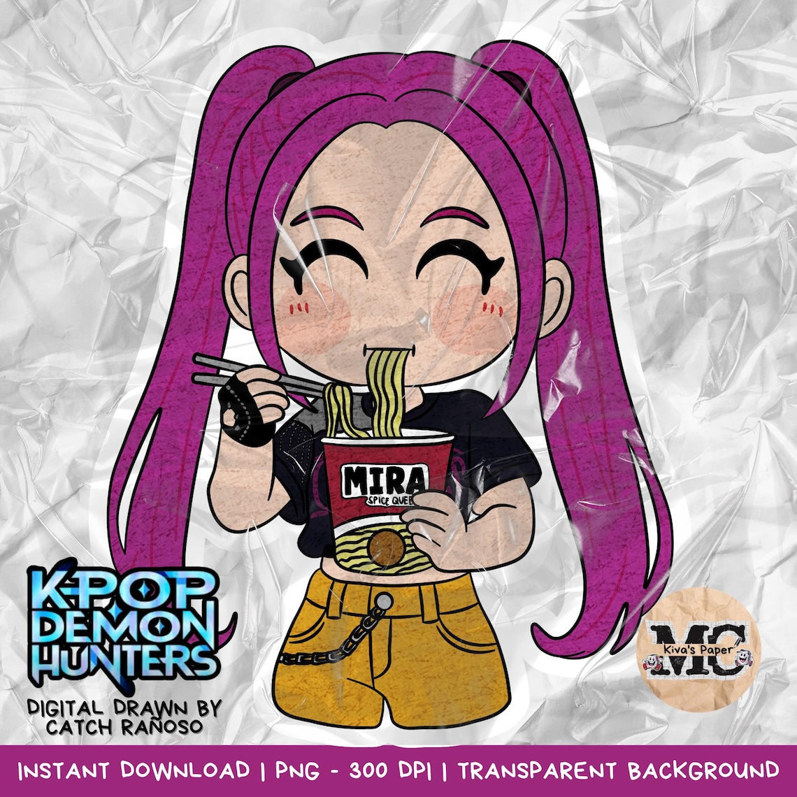 MIRA from Kpop Demon Hunters Digital Drawn By Kiva s Paper PNG 300 MIRA from Kpop Demon Hunters Digital Drawn By Kiva s Paper PNG 300