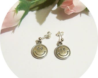 Smile Face Earrings, Smiley Earrings, Kids Earrings, Small Dangle Earrings, Kids Jewelry, Petite Earrings, Kids Jewellery, Girls Earrings