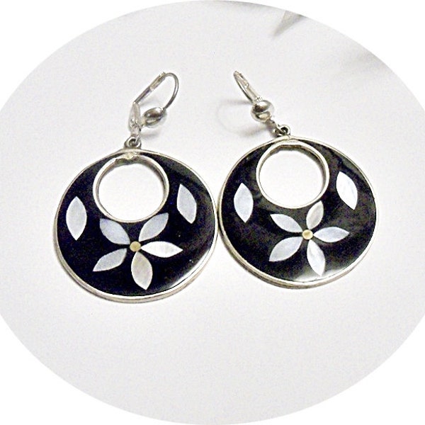 Retro Hoop Earrings Etsy