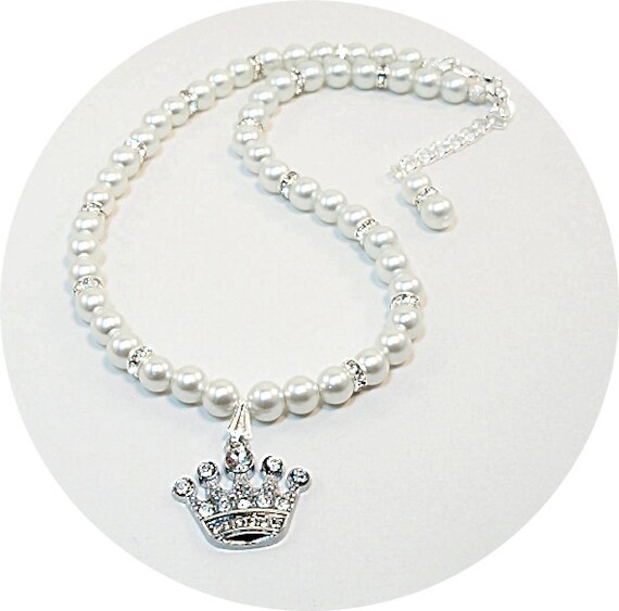 Krone Mädchen Krone Anhänger Prinzessin Halskette Etsy