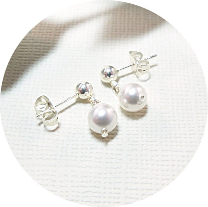Little Girls Earrings Pearl Earrings Toddler Earrings Etsy
