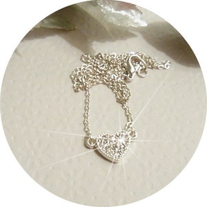 Heart Pendant, Crystal Pendant Necklace, Sparkly Heart, Romantic Heart Jewelry, Heart Jewelry, Rhinestone Heart Necklace, Heart Choker