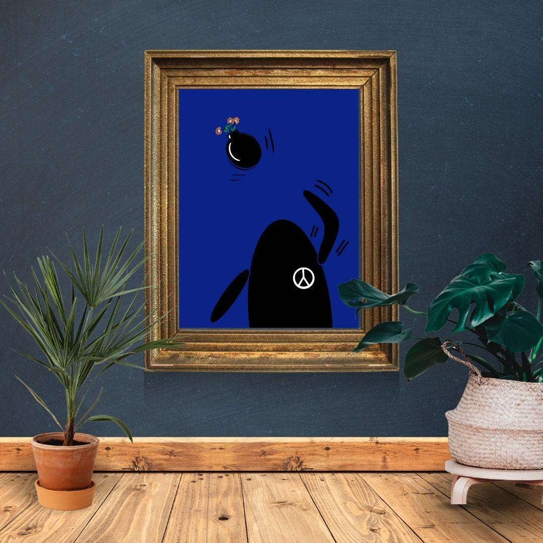 Keith Haring Inspired Pop Art Grafitti Banksy Original Digital Art - Etsy