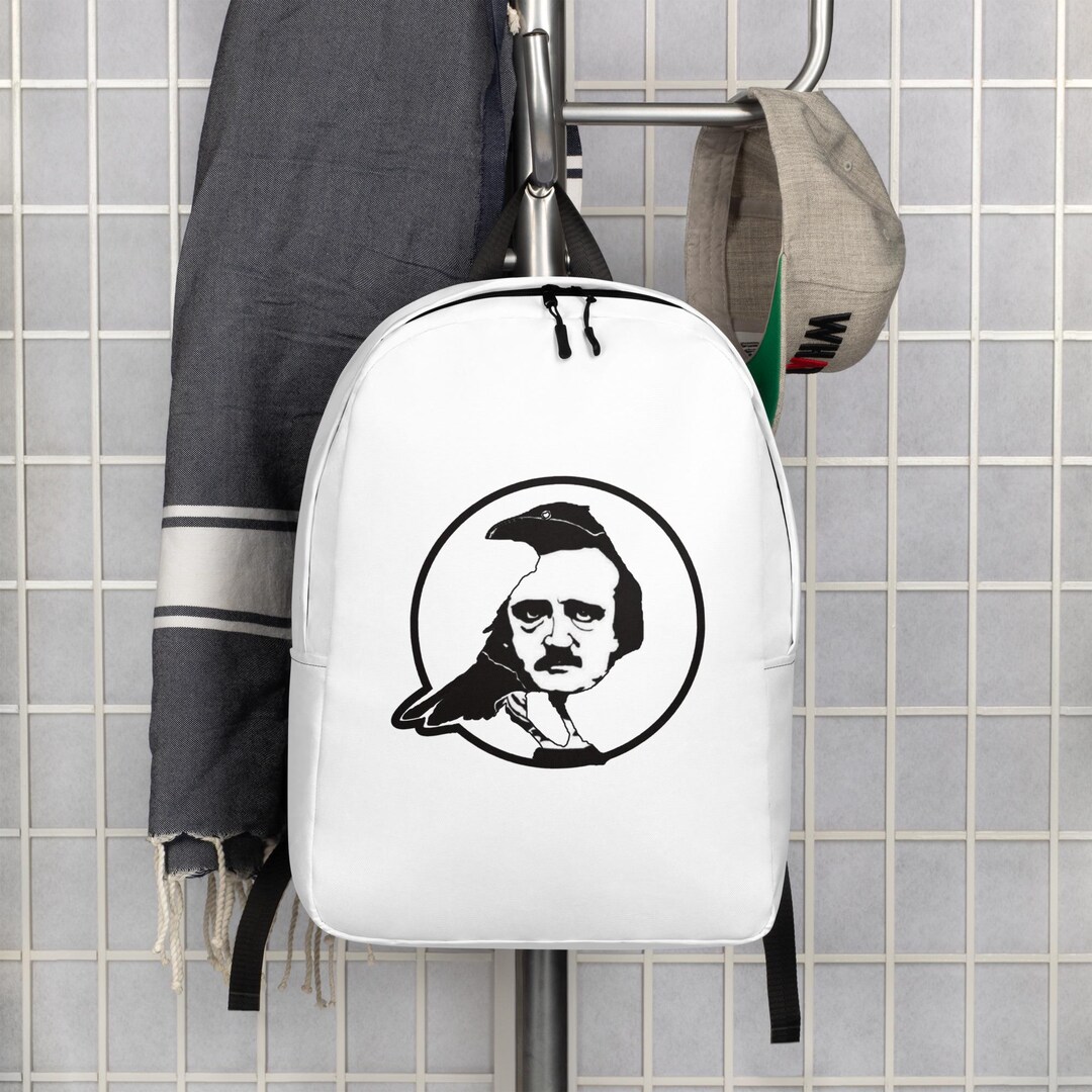 Edgar Backpack Edgar Allan Poe Minimalist Backpack Gothic-inspired Custom Apparel ...