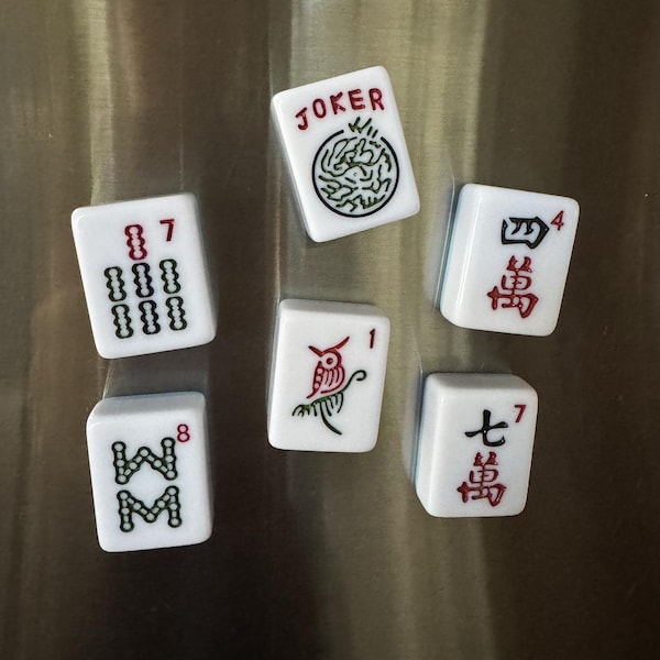 Imanes de Mahjong - Juego de 6