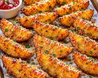 Receta de patatas gajo crujientes con ajo y parmesano (PDF)