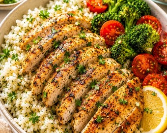 Receta de boles de arroz con pollo para preparar comidas (PDF) / Picnic de primavera y preparación semanal / Fácil