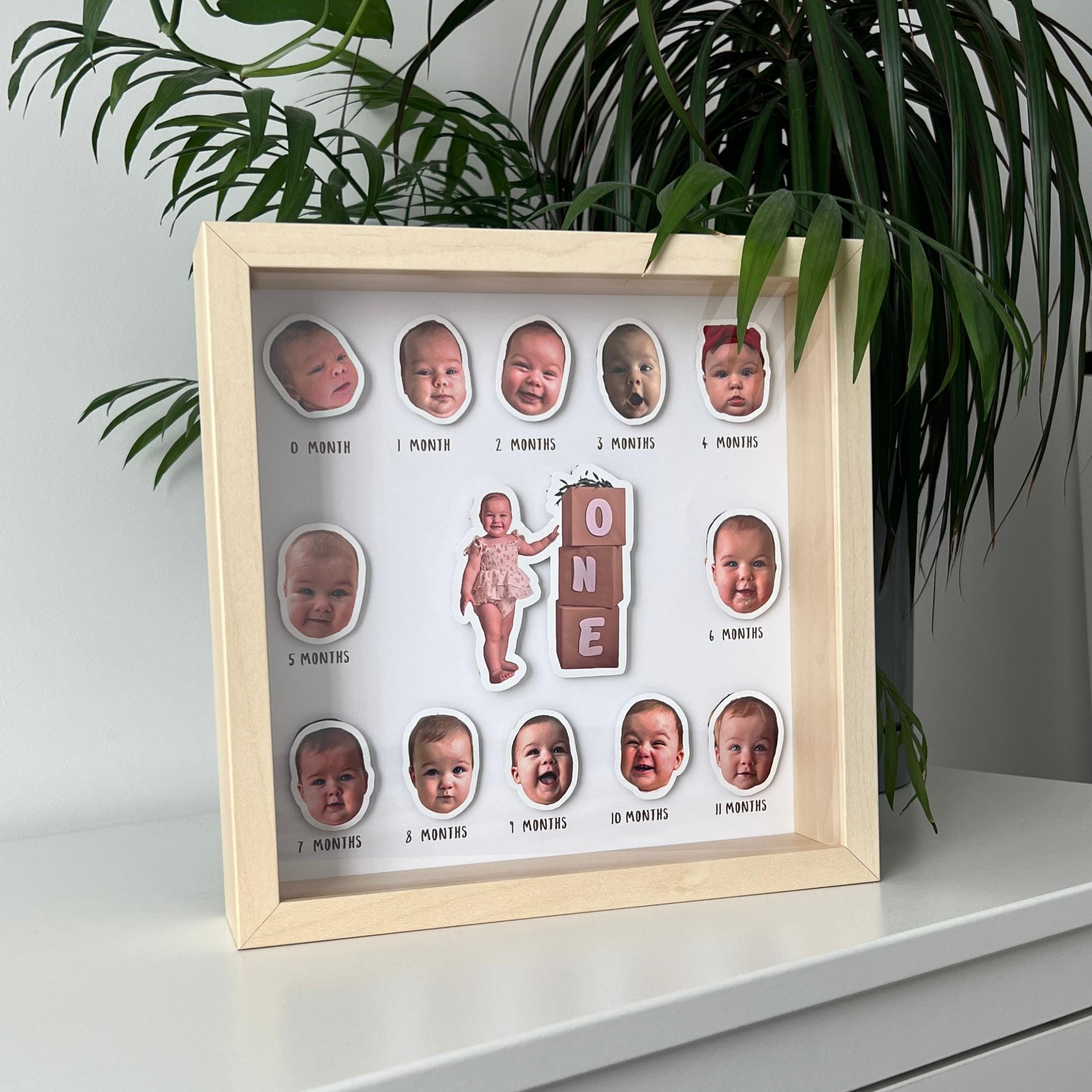 Personalized Baby Photo Frame First Year Monthly Milestone Frame 13 ...